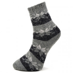 Sosete Calduroase din Blana de Iepure Model 'Winter Gray' Culoare Gri