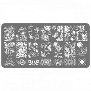 Stampile Unghii, Suport Metalic, BC20, Matrite Unghii Gravate Adanc
