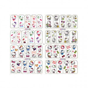 Abţibilde pe Bază de Apă (4 seturi) BOP/236 - BOP/239 (Abtibilduri Unghii - Tatuaje Unghii - Nail Stickere - Water Nail Art)