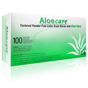 Manusi Examinare din Latex cu Aloe Vera AloeCare Green 100 Buc