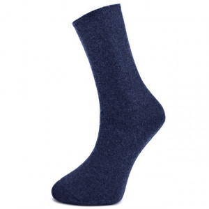Sosete Calduroase din Lana de Oaie Model 'Classic Uni' Culoare Albastru Inchis