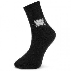 Sosete Calduroase din Lana de Oaie Model 'Warm Winter' Culoare Negru