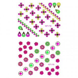 Stickere Unghii 6 Seturi - Abțibilde Colorate Unghii ( MZTJ729 - MZTJ730 - MZTJ733 - MZTJ734 - MZTJ737 - MZTJ738)