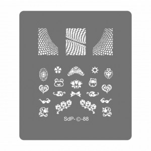 Matrita Metalica Gravata in Profunzime, Cod SdP-88, Placa Stampila Unghii