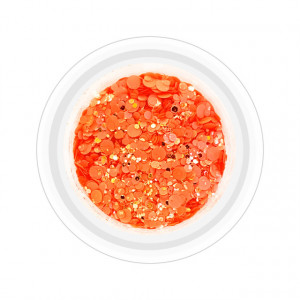 Paiete Unghii cu Sclipici Neon Cod NG-09 Culoare Portocaliu