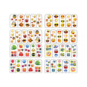 Abţibilde pe Bază de Apă (4 seturi) BOP/136 - BOP/139 (Abtibilduri Unghii - Tatuaje Unghii - Nail Stickere - Water Nail Art)