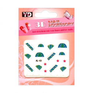 Abtibilde Unghii, Motive Ornamentale IARNA, Cod: AL-01 Stickere Unghii, Tatuaje UNghii, Stickere Manichiura