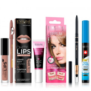 Kit MakeUp 4 in 1 Buze si Ochi, Eveline Cosmetics
