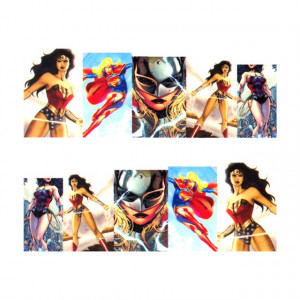 Stickere Unghii pe Bază de Apă (WOMEN SUPERHEROES), Cod LR-701 (Abtibilduri Unghii - Tatuaje Unghii - Nail Stickere - Water Nail Art)