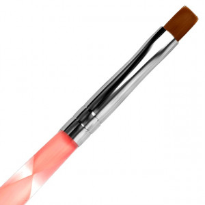Pensula Gel Unghii, No 6, Maner Transparent Spiralat
