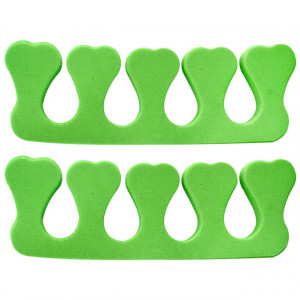 Separatoare Degete Manichiura si Pedichiura, Culoare Verde
