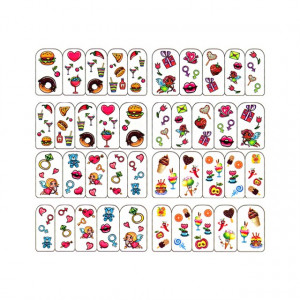 Abţibilde pe Bază de Apă (4 seturi) BOP/068 - BOP/071 (Abtibilduri Unghii - Tatuaje Unghii - Nail Stickere - Water Nail Art)