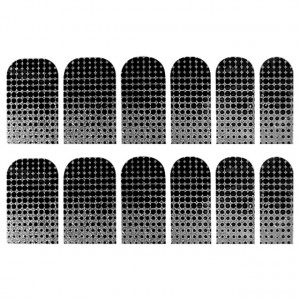 Abtibilde Unghia Intreaga 12 Buc, Dots & Silver, Stickere Unghii