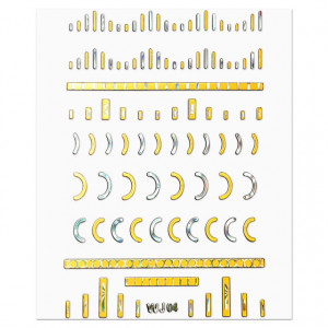 Abtibilde Unghii Motive Decorative Silver & Gold, WJ04
