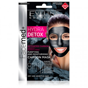 Masca Purificare si Hidratare Ten Uscat si Sensibil HYDRA Deep Detox Aquaxyl™ Eveline