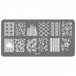 Matrita Unghii Metalica, Cod XL-11, Stampile Unghii Gravate Adanc