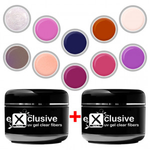 Kit Constructie 2 Buc Gel Fibra de Sticla + 10 Geluri Color Cadou