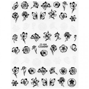 Abtibilde Unghii cu Motive Decorative Florale CF-006