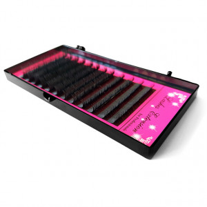 Gene Fir cu Fir Mixte Lashes Extension Curbura C, Cod 015C