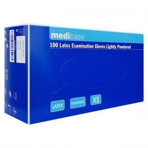 Manusi Examinare Latex Usor Pudrate Natural Alb MediBase® 100 Buc