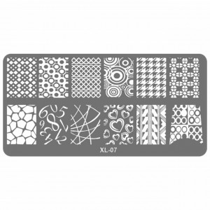 Matrita Unghii Metalica, Cod XL-07, Stampile Unghii Gravate Adanc