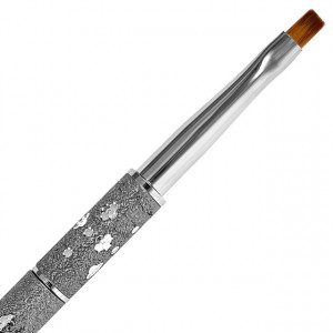 Pensula Gel Unghii, No 2, Maner si Capac Argintiu, Brand Fasio
