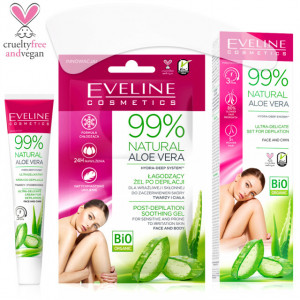 Set Epilare Ultra Delicata Față si Barbie cu 99% Aloe Vera Naturala Eveline