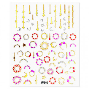 Abtibilde Unghii Motive Decorative Perfect Evening, WJ40