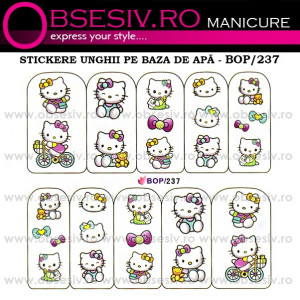 Abţibilde pe Bază de Apă (4 seturi) BOP/236 - BOP/239 (Abtibilduri Unghii - Tatuaje Unghii - Nail Stickere - Water Nail Art)