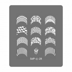 Matrita Metalica Gravata in Profunzime, Cod SdP-28, Placa Stampila Unghii