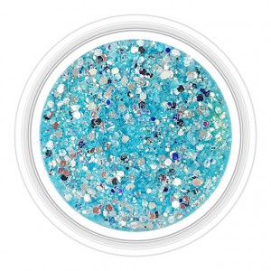 Sclipici cu Paiete Glow in Dark Cod SP-Blue, Sclipici Florescent in Intuneric