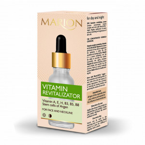 Ser Revitalizare Intensa cu Vitamine si Celule Stem de Argan pentru Fata si Gat, Marion