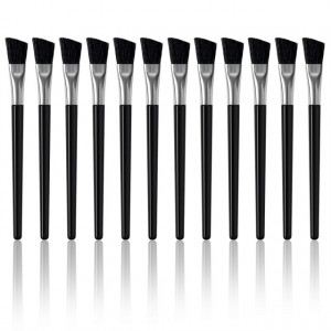 Set Mini Pensule Fard Sprancene 12 Buc, Accesorii Profesionale Cosmetica