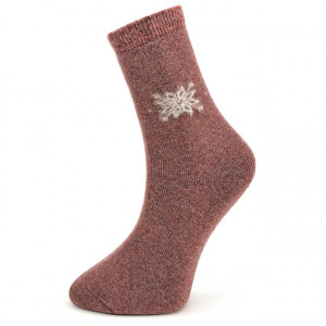 Sosete Calduroase din Lana de Oaie Model 'Warm Winter' Culoare Caramiziu