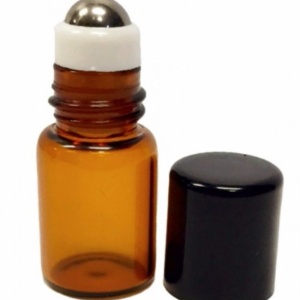 Recipiente roll-on din sticla bruna 2ml - SET 5 bucati