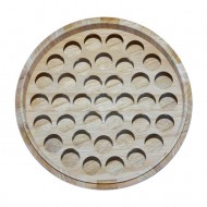 Cutie rotunda din lemn pentru depozitare 37 STICLUTE 5 ml / 10 ml / 15 ml