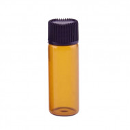Recipient cu picurator-dop din sticla bruna slim 5 ml - set 5 bucati