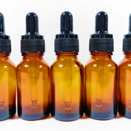 Recipient din sticla bruna cu pipeta 15ml - set de 5 bucati