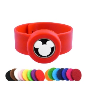 Brățară aromaterapie FETITE Mickey rosu