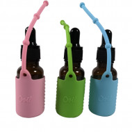 Protectii colorate din silicon pentru sticlute 15 ml - VERDE/ROZ/BLEU