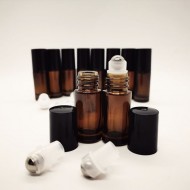 Recipiente roll-on din sticla bruna de 5ml - SET 10 bucati