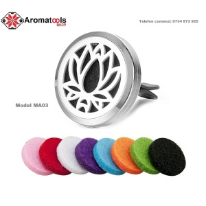 Aromadifuzor auto pentru uleiuri esentiale Floare de Lotus MA03