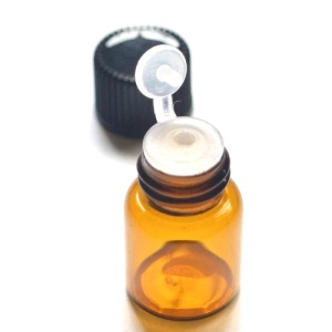 Recipient cu picurator-dop din sticla bruna 2 ml - set 10 bucati