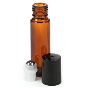 Recipiente roll-on din sticla bruna 10ml - SET 5 bucati