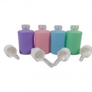 Recipiente sticla color pastel 30 ml cu pipeta - set 4 buc