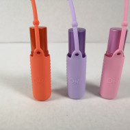 Protectii colorate din silicon pentru sticlute 10 ml -ROZ/LILA/ORANGE