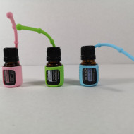 Protectii colorate din silicon pentru sticlute 5 ml - VERDE/ROZ/BLEU