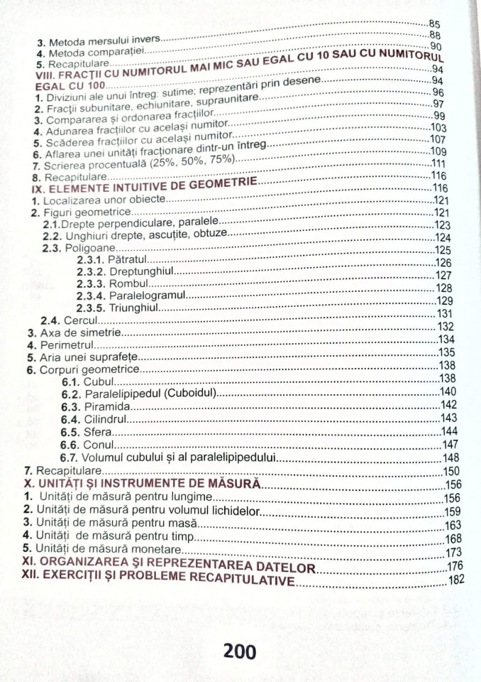 Exerciţii şi probleme - Culegere de matematică, Clasa a IV-a