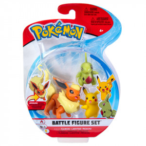 POKEMON Set 3 figurine - Flareon + Larvitar + Pikachu