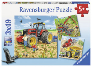 Puzzle masinarii, 3x49 piese